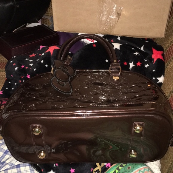 Loungefly Hello Kitty Embossed Brown Purse EUC - Picture 2 of 7